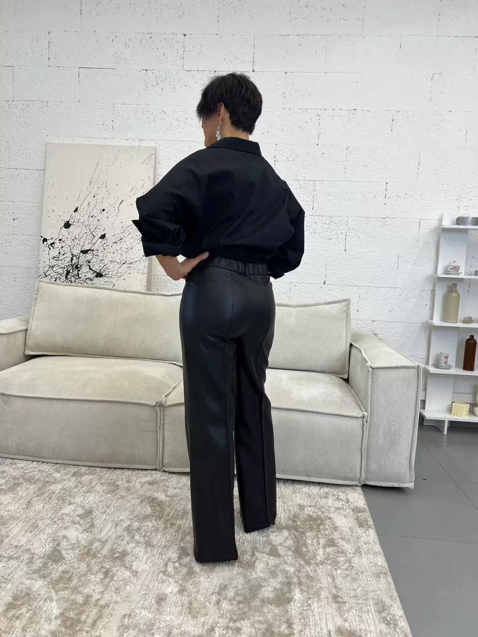Брюки из экокожи